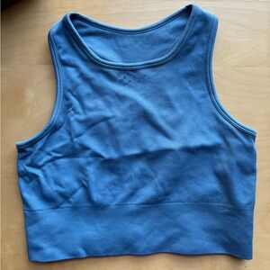 Blue Cropped Tank Top